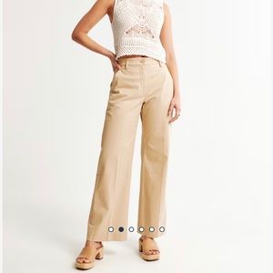 Abercrombie and Fitch Twill Wide Leg Pants NWT